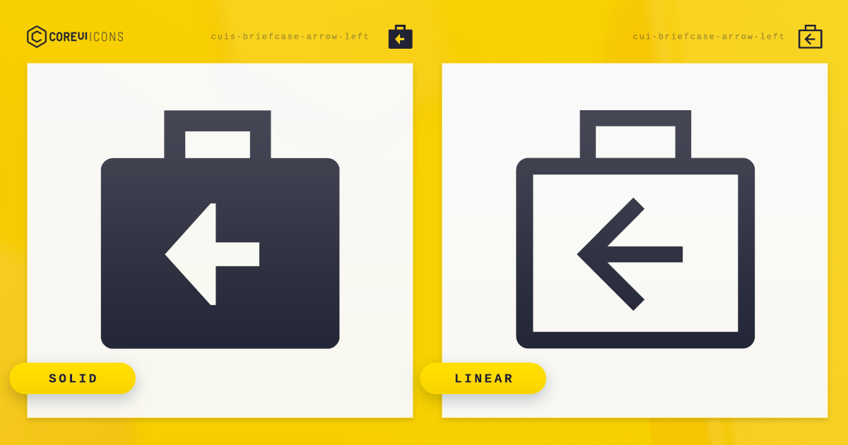 Briefcase Arrow Left Icon · Solid · CoreUI Icons · SVG, JavaScript ...