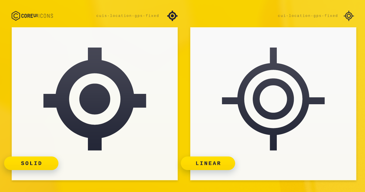 Location Gps Fixed Icon · Linear · CoreUI Icons · SVG, JavaScript