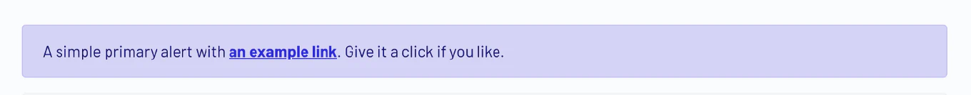 Bootstrap Alert Primary