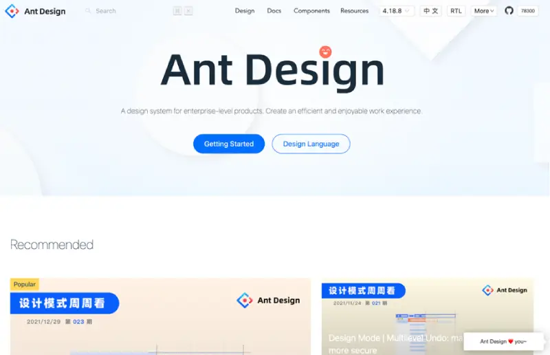 Ant Design React Components