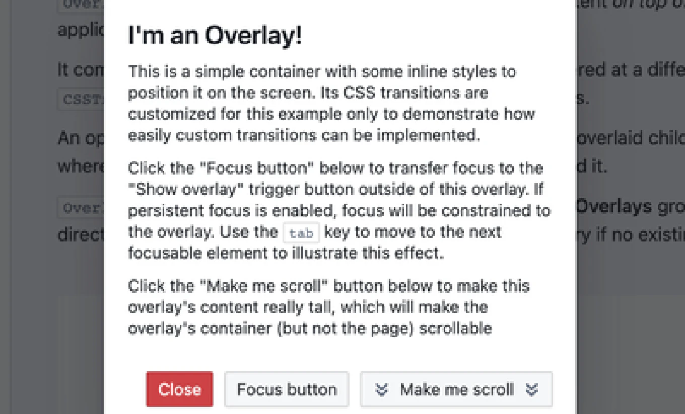 Blueprint UI Libraries - Overlay
