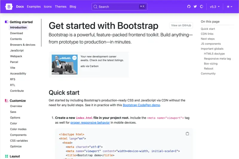 Bootstrap 5 docs