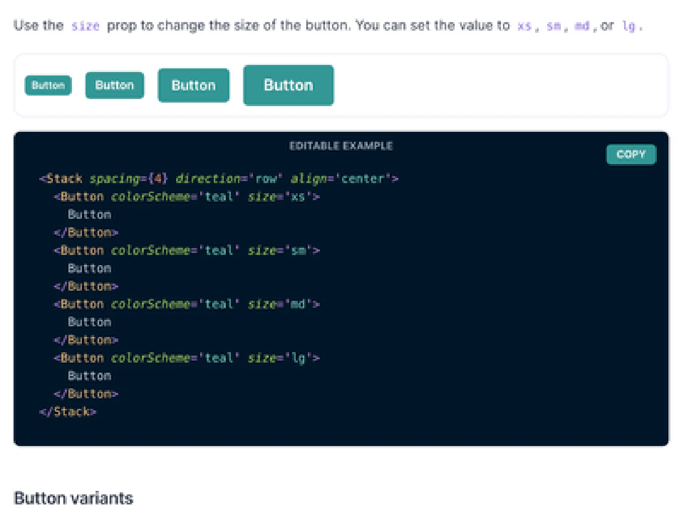Chakra UI - React library - Buttons