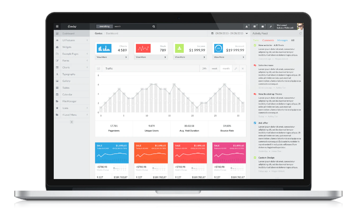 Genius Bootstrap Admin Template