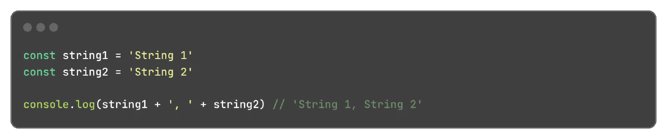 concatenate strings in javascript