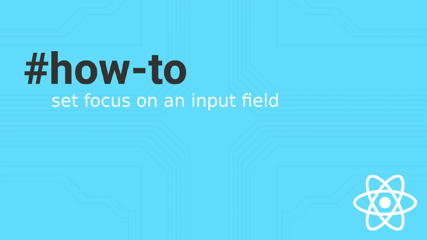 How to set focus on an input field after rendering in React