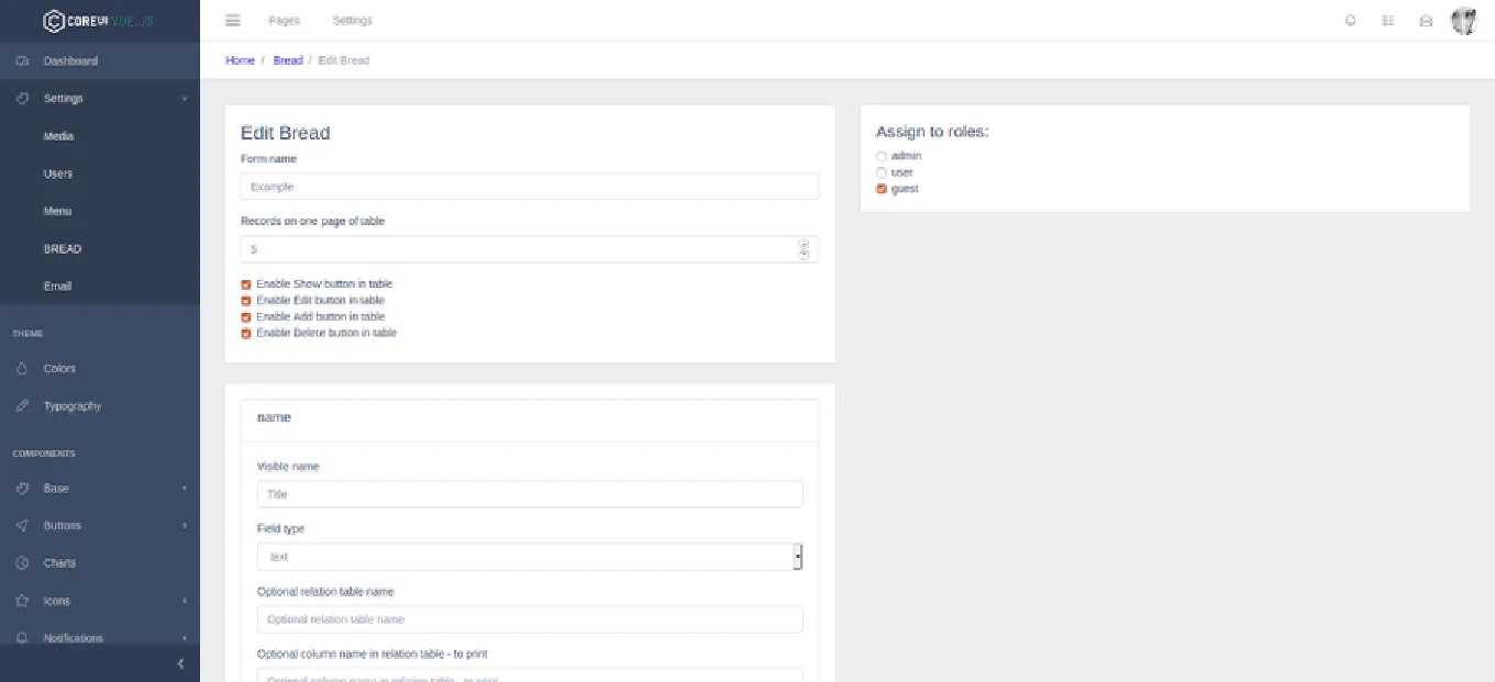 Laravel Admin Template