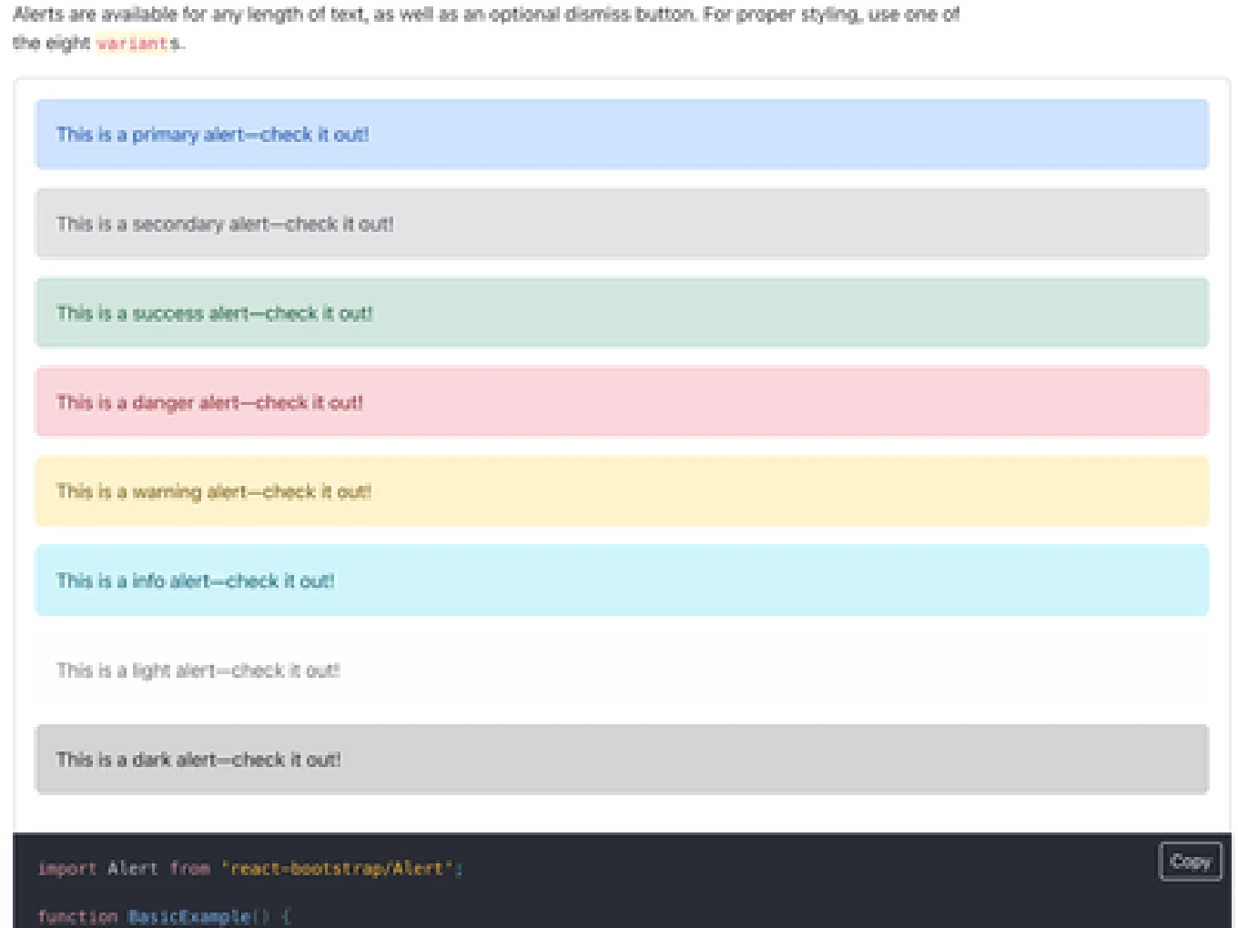 React Bootstrap - React UI Component - Alerts