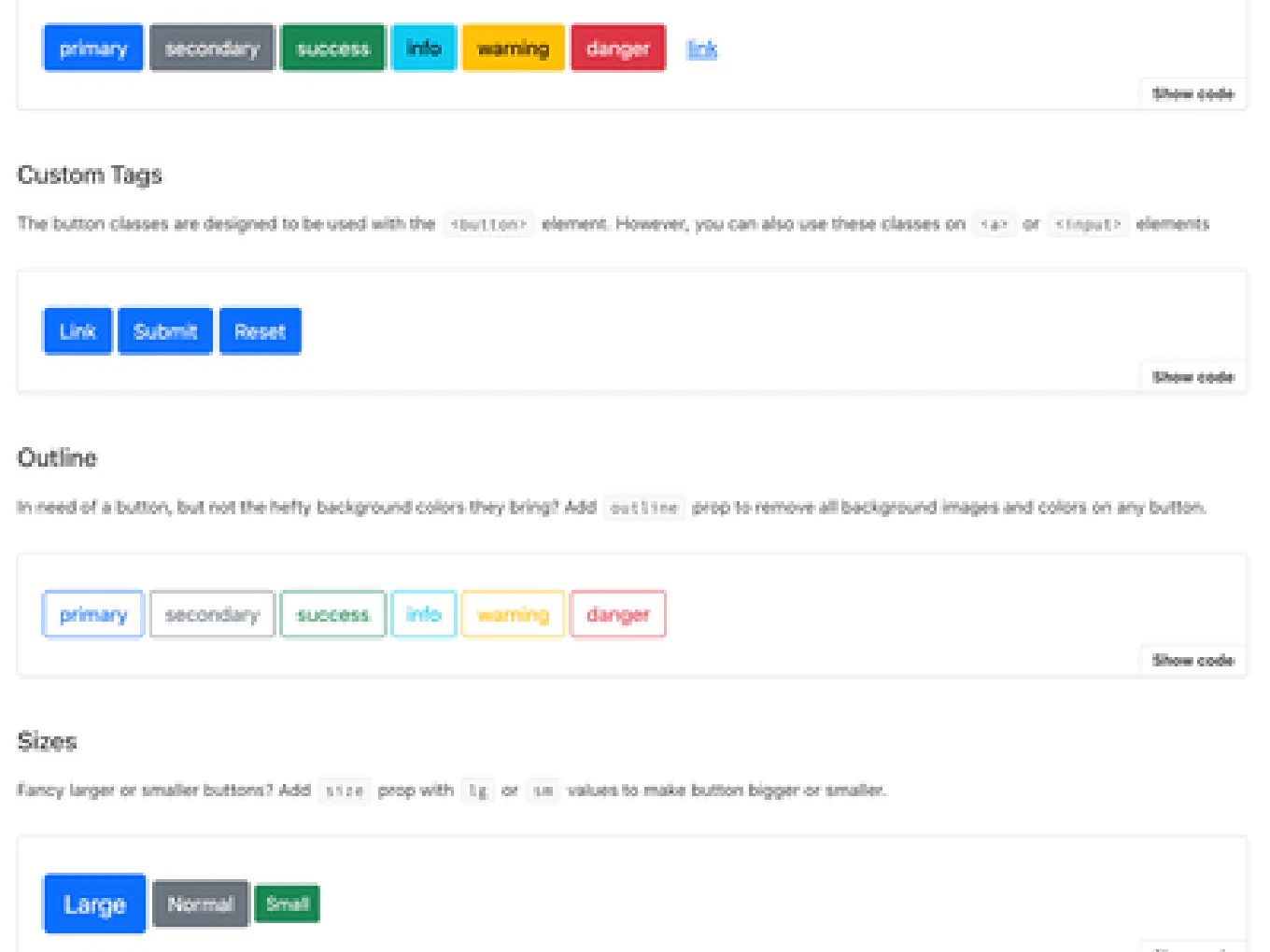 Reactstrap UI Component Libraries - Buttons