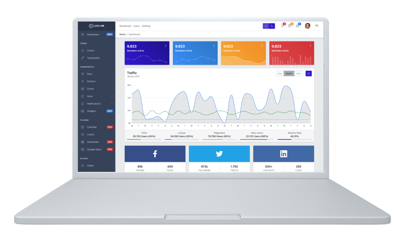 Bootstrap Admin Panel Template