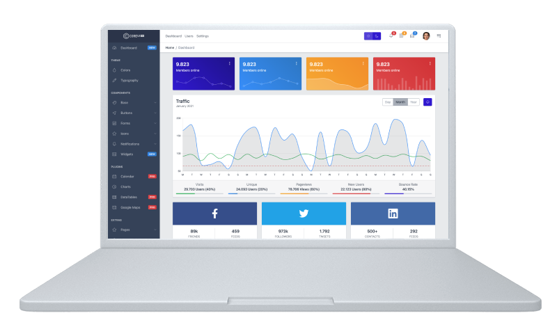 Bootstrap Admin Panel Template