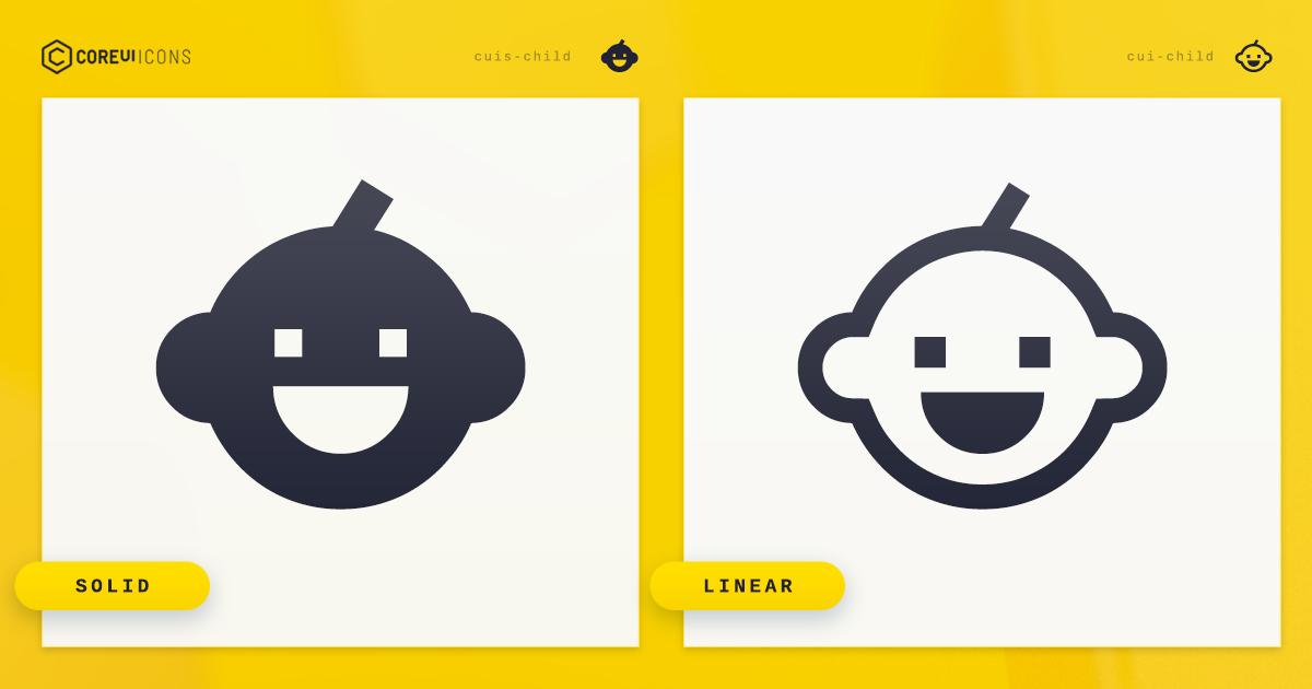 Child Icon · Linear · CoreUI Icons · SVG, JavaScript, TypeScript & Webfont