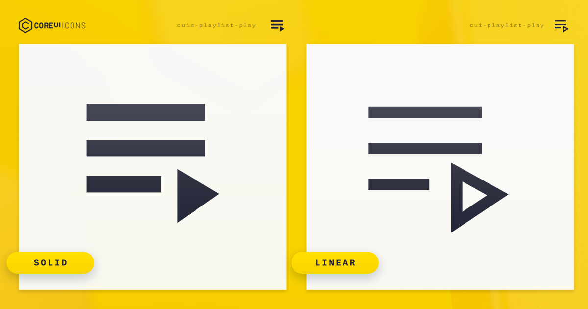 Playlist Play Icon · Linear · CoreUI Icons · SVG, JavaScript ...