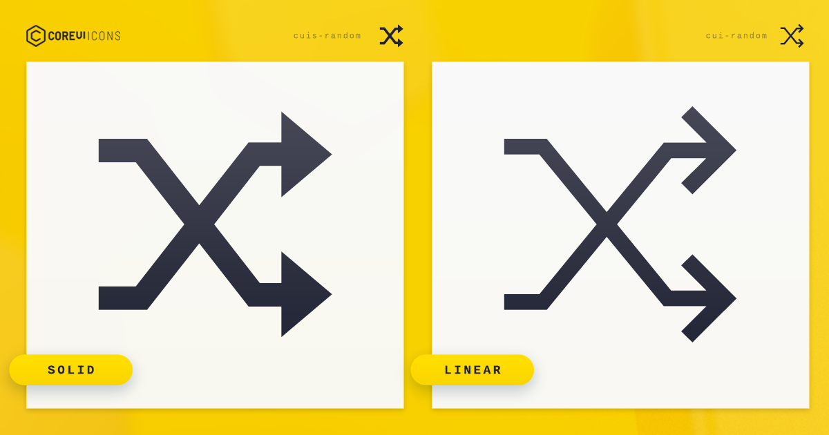 Random Icon · Solid · CoreUI Icons · SVG, JavaScript, TypeScript & Webfont