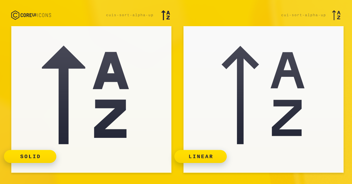 Sort Alpha Up Icon · Solid · CoreUI Icons · SVG, JavaScript, TypeScript ...