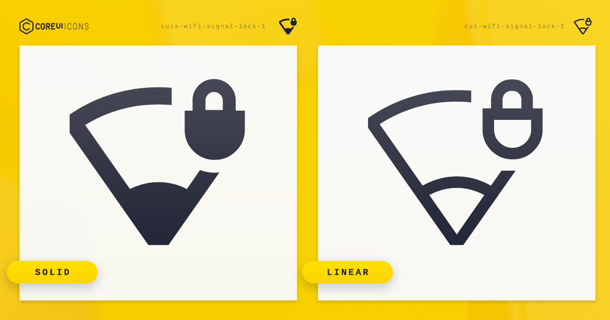 Wifi Signal Lock 1 Icon · Linear · CoreUI Icons · SVG, JavaScript ...
