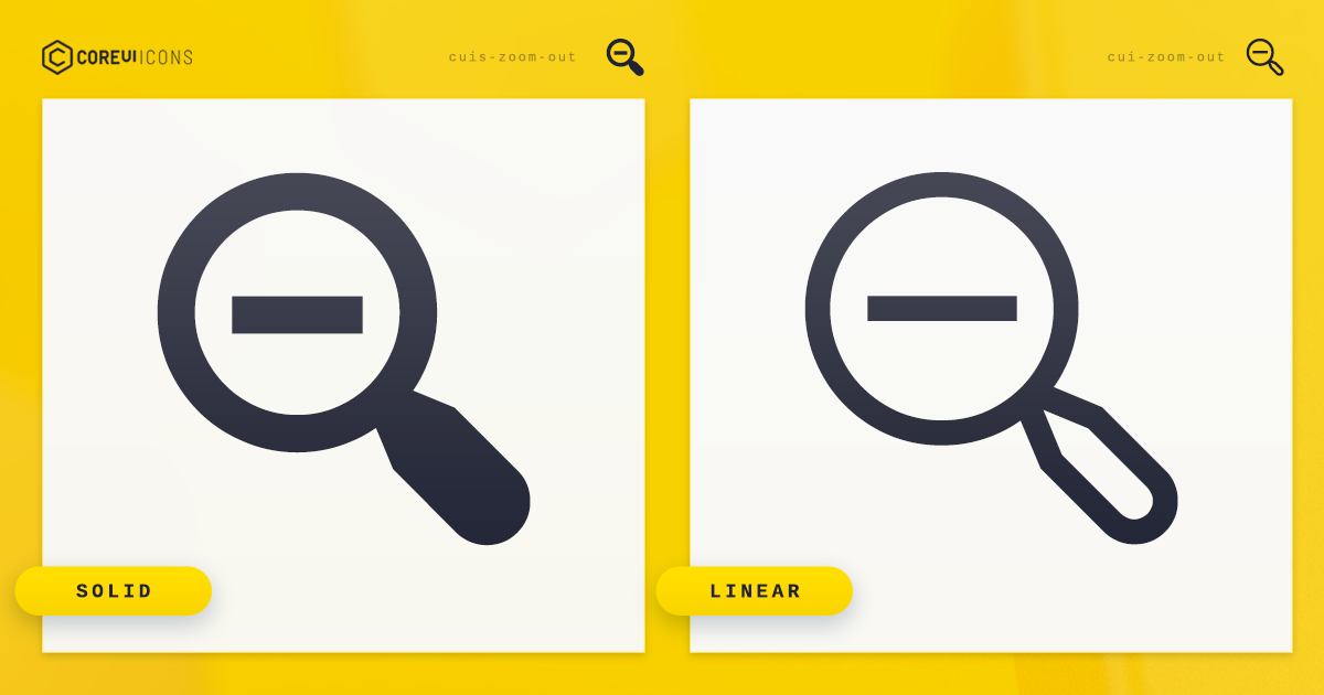 Zoom Out Icon · Solid · CoreUI Icons · SVG, JavaScript, TypeScript ...