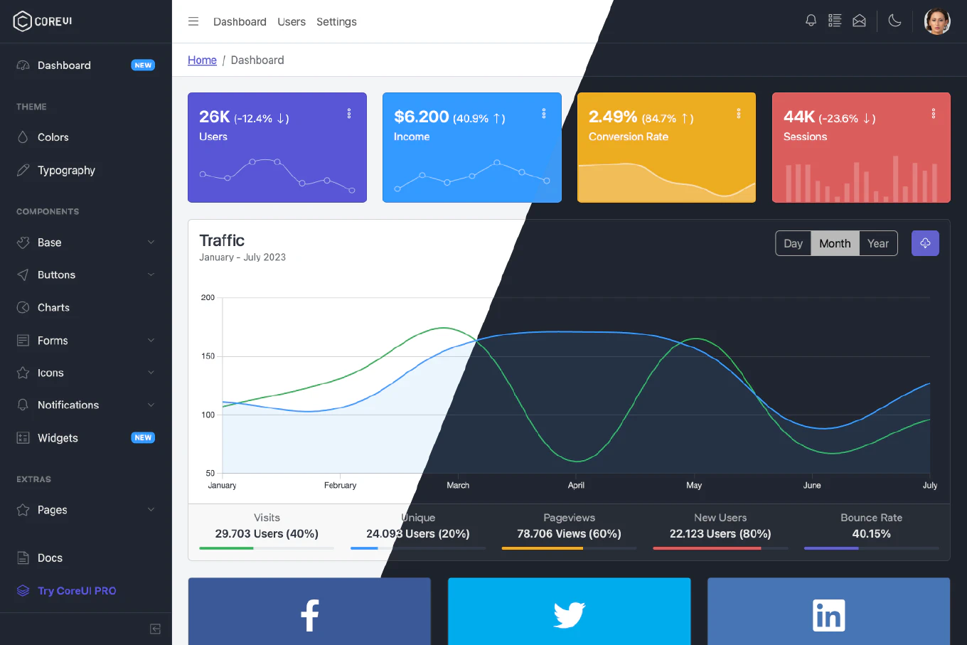 Free React Admin Template