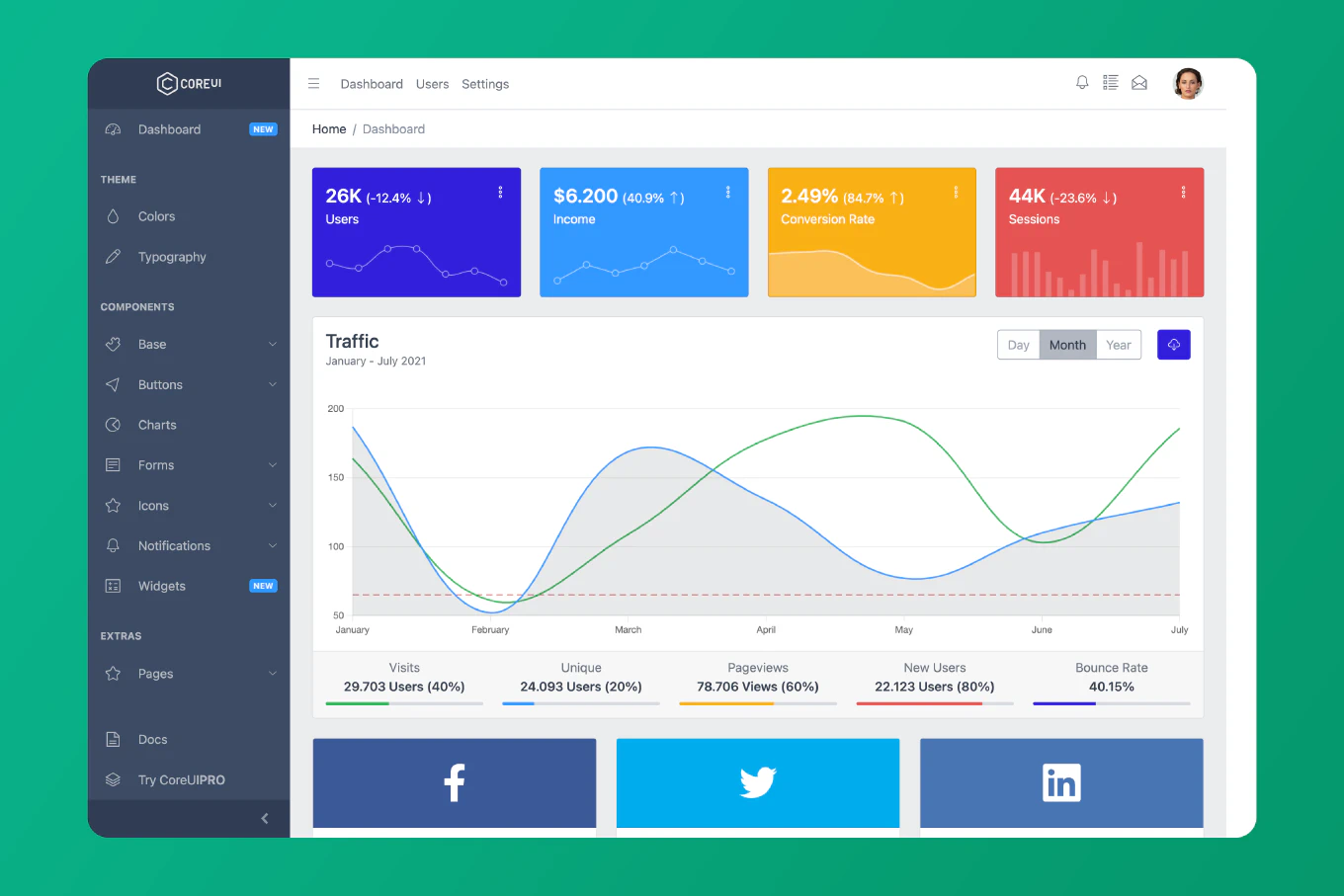 Free Vue.js Admin Template